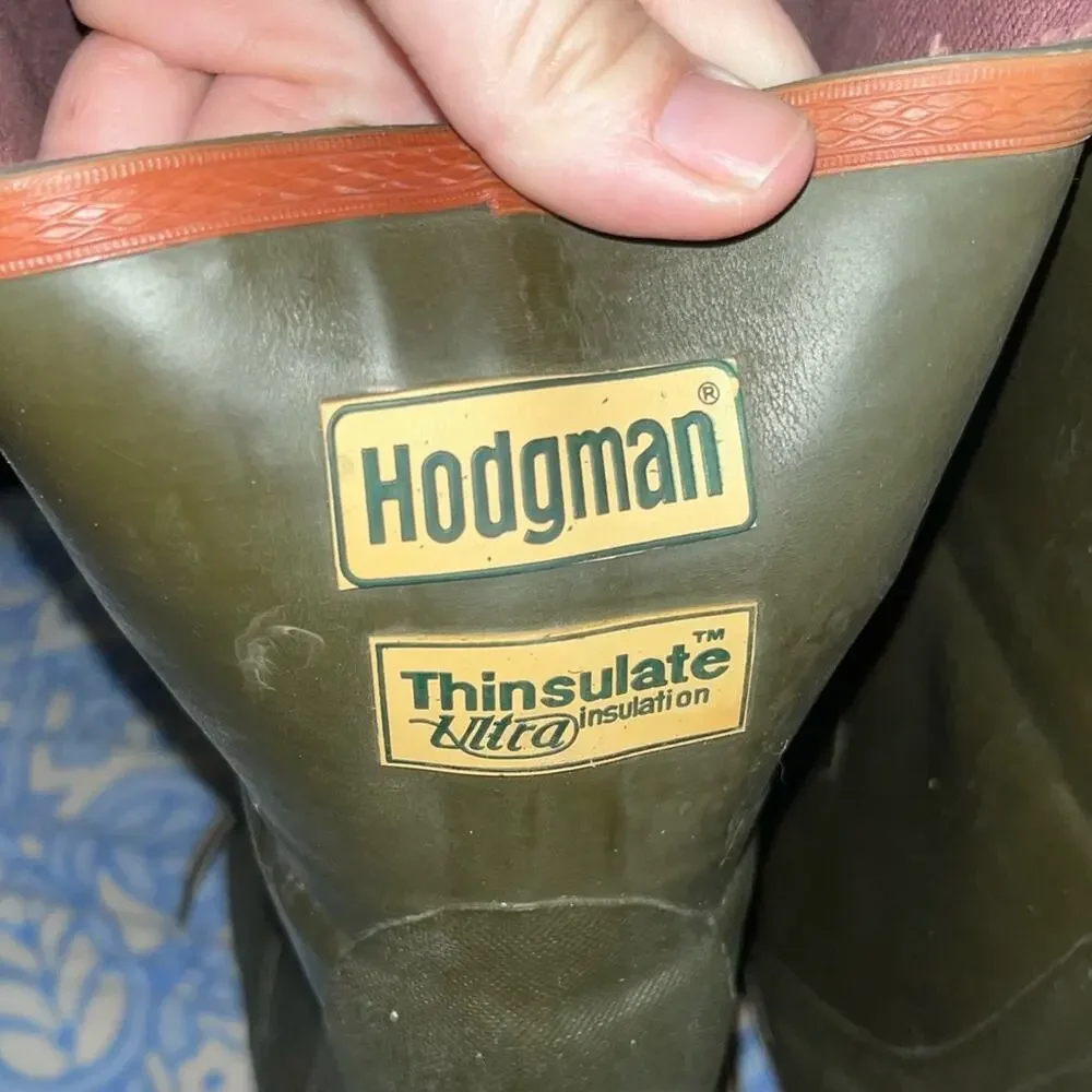 Hodgman Thinsulate Ultra Olive Green Lace-Up Boots